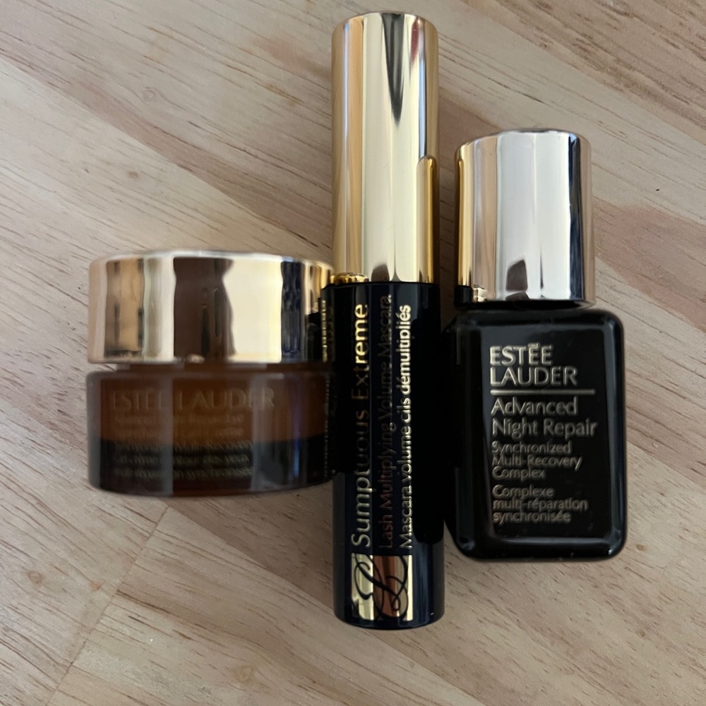 Estee Lauder Eye Cream Set with Gold and Black Packaging